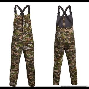 Under Armour Mens Grib Bib Camo Khaki Hunting Gree
